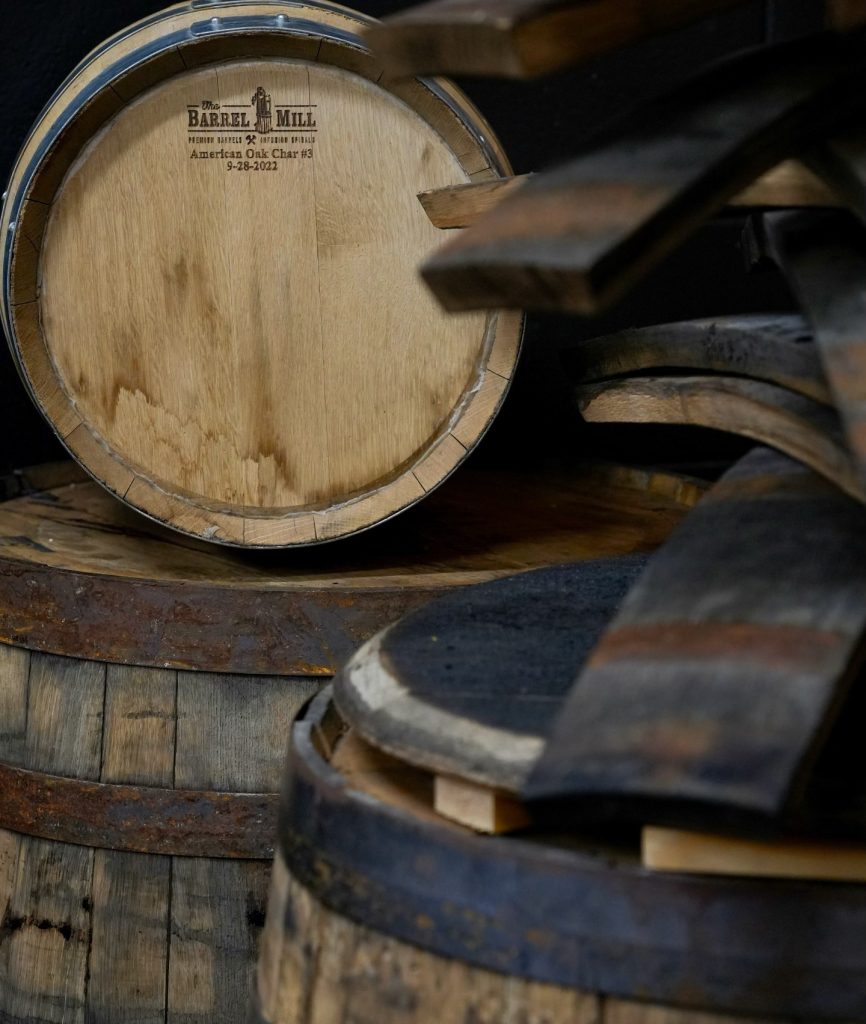 Picture of barrels at Durham Distillery