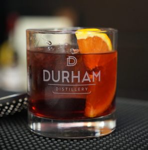 Classic Negroni cocktail served in a rocks glass with orange garnish