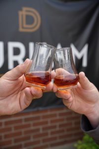 Glencairn glasses filled with whisky showcasing tasting glassware