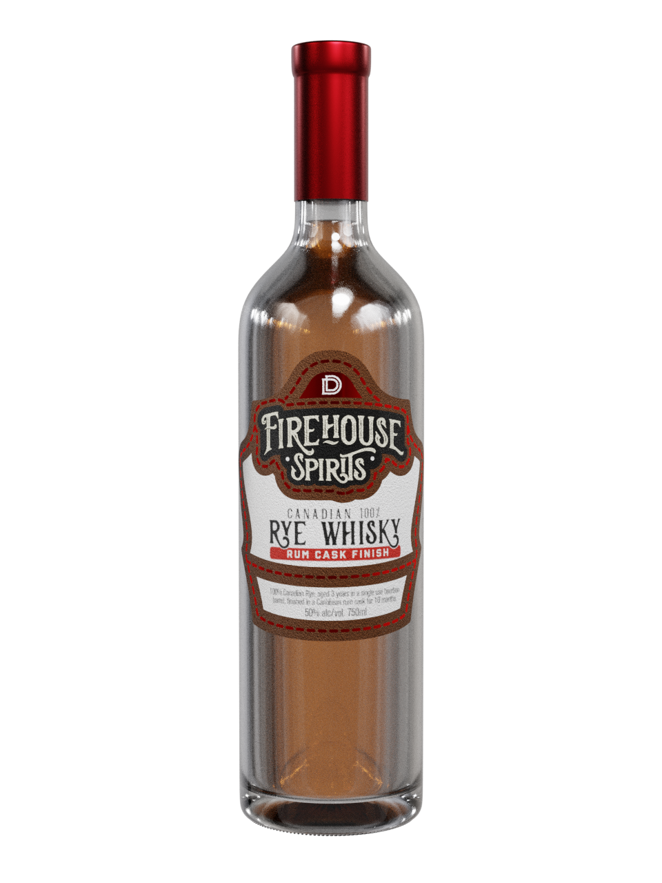 Picture of the Durham Distillery Firehouse Spirits Canadian 100% Canadian Rey whisky - Rum Cask Finish